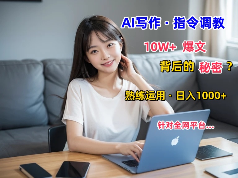 AI写作指令：10W+爆文的秘密学会后日入1000+-三亿网